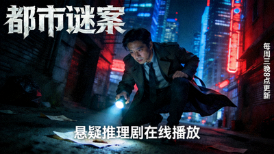 都市夜景中侦探调查神秘案件电视剧海报 - 悬疑推理剧在线播放